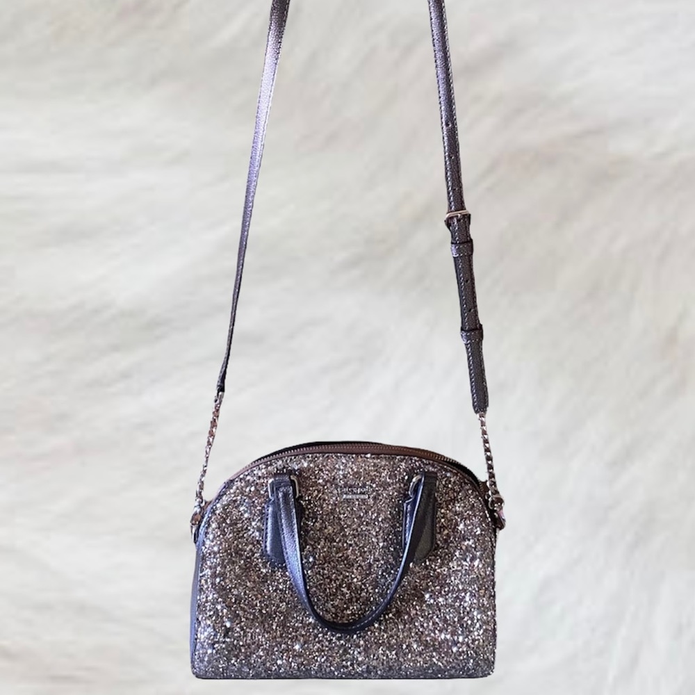 *SOLD* Kate Spade Laurel Way Brown Glitter Mini Reiley Bag ✨NEVER USED✨ - Picture 3 of 7